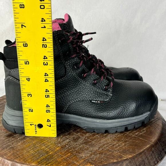 Wolverine Boots Womens 7.5M Piper Black Leather Work Safety Steel Toe Lace Up - Picture 7 of 14